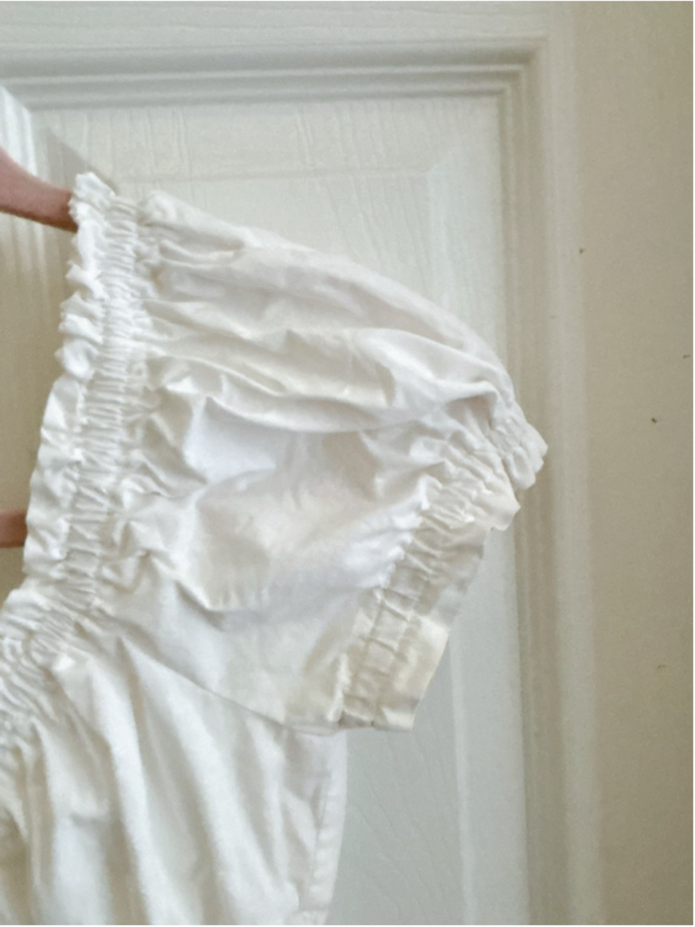 Princess Polly White Babydoll Mini Dress Smocked Sweetheart Ruffle Puff Sleeve - Picture 6 of 8